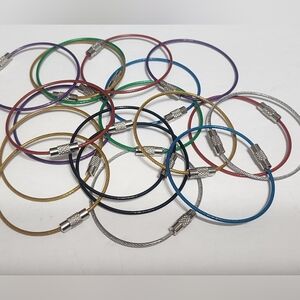 Loop Rings‎ Keychains Car Charms Cable Wire Craft Supplies Beads Beadable 6pc